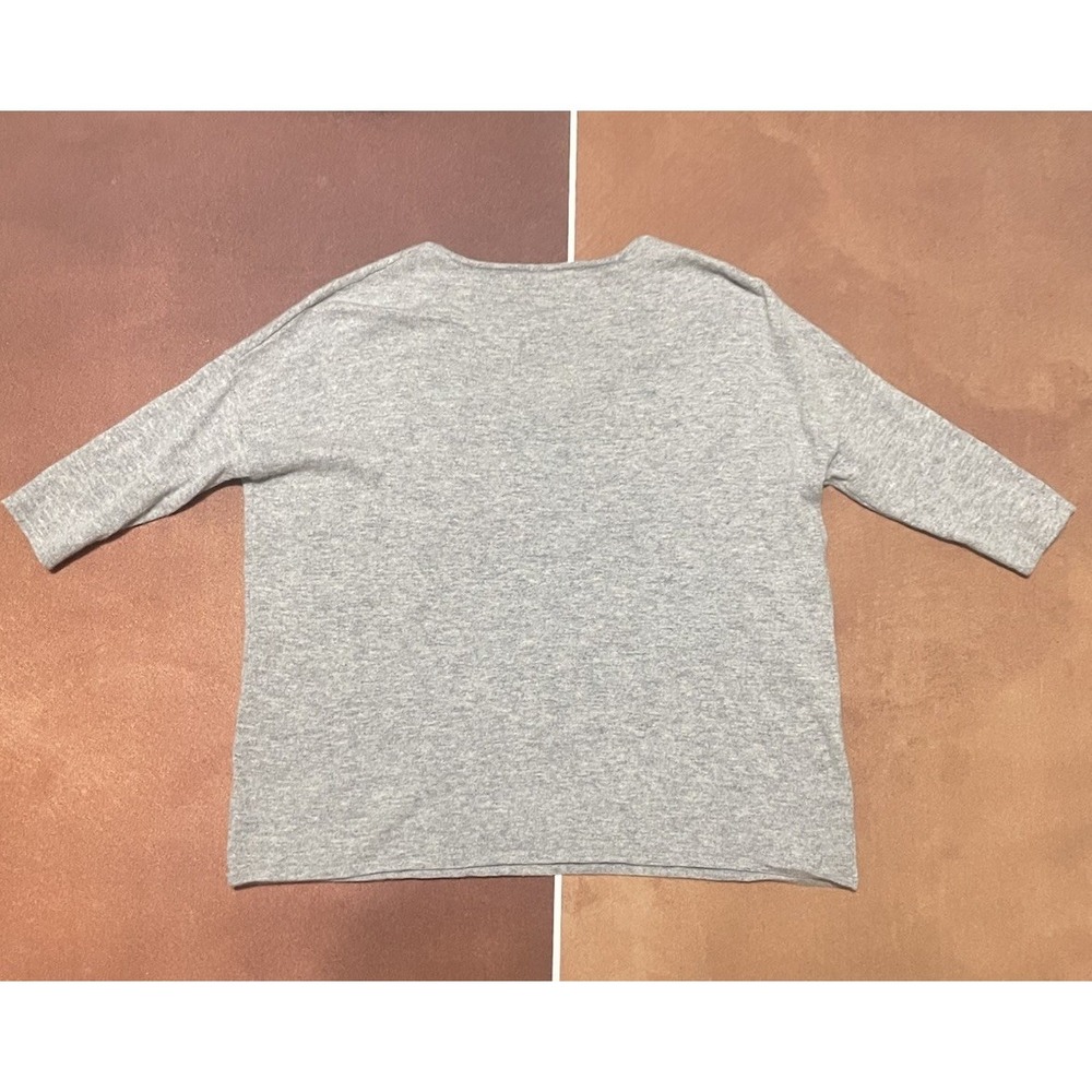 Paisley Road Grey Cashmere Crewneck Sweater Size S Cozy Lightweight Classic - Picture 2 of 8